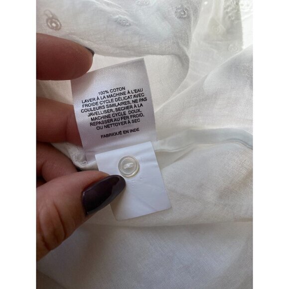 NILI Lotan BNWOT Womens Embroidered "Selene" Blouse Sz XSmall White - Picture 9 of 10